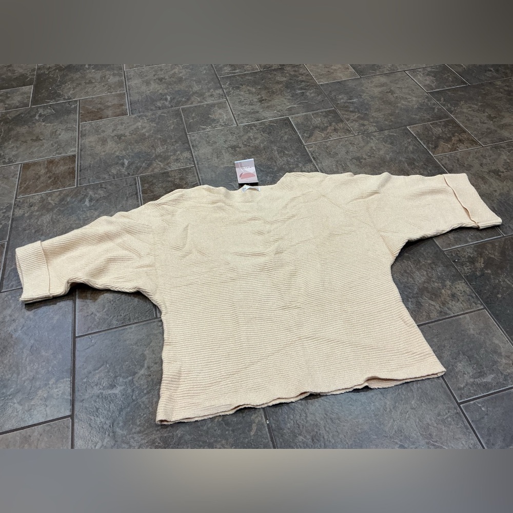 🥵 Cream Textured Sweater relax fit
